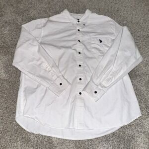 Men's U.S. Polo Assn. White Button Down Long Sleeve Shirt Size XXL